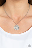Heart Full of Faith - White Necklace - Paparazzi Accessories Necklace Bedazzle Me Pretty Mobile Fashion Boutique