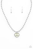 Heart Full of Fancy - Green Necklace - Paparazzi Accessories Necklace FS-Bedazzle Me Pretty Mobile Fashion Boutique