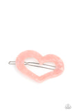 HEART Not to Love - Pink Hair Clip - Paparazzi Accessories Hair Clip Bedazzle Me Pretty Mobile Fashion Boutique