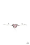 Heart of Ice - Pink Bracelet - Paparazzi Accessories Bracelet Bedazzle Me Pretty Mobile Fashion Boutique