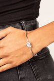 Heart of Ice - White Bracelet - Paparazzi Accessories Bracelet Bedazzle Me Pretty Mobile Fashion Boutique