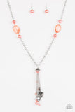 Heart-Stopping Harmony - Orange Necklace - Paparazzi Accessories Necklace Bedazzle Me Pretty Mobile Fashion Boutique