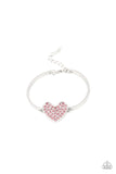 Heart-Stopping Shimmer - Pink Bracelet - Paparazzi Accessories Bracelet Bedazzle Me Pretty Mobile Fashion Boutique