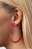 Heart-Throbbing Twinkle - Pink Earrings - Paparazzi Accessories Earrings Bedazzle Me Pretty Mobile Fashion Boutique
