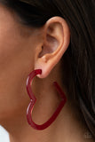 Heart-Throbbing Twinkle - Red Earrings - Paparazzi Accessories Earrings Bedazzle Me Pretty Mobile Fashion Boutique