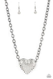 Heartbreakingly Blingy - Black Necklace - Paparazzi Accessories Necklace Bedazzle Me Pretty Mobile Fashion Boutique