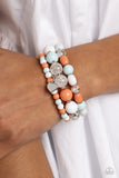 Heartfelt Haven - Blue Bracelet - Paparazzi Accessories Bracelet Bedazzle Me Pretty Mobile Fashion Boutique