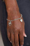 Hearts and Harps - White Bracelet - Paparazzi Accessories Bracelet Bedazzle Me Pretty Mobile Fashion Boutique