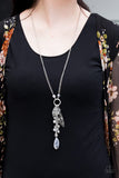 Hearts Content - Silver Necklace - Paparazzi Accessories Necklace Bedazzle Me Pretty Mobile Fashion Boutique