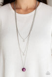 Hearty Heirloom - Purple Necklace - Paparazzi Accessories Necklace Bedazzle Me Pretty Mobile Fashion Boutique