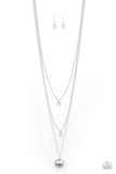 Hearty Heirloom - Silver Necklace - Paparazzi Accessories Necklace Bedazzle Me Pretty Mobile Fashion Boutique