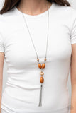 Heavenly Harmony - Brown Necklace - Paparazzi Accessories Necklace Bedazzle Me Pretty Mobile Fashion Boutique