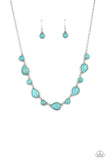 Heavenly Teardrops - Blue Necklace - Paparazzi Accessories Necklace Bedazzle Me Pretty Mobile Fashion Boutique