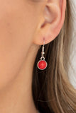 Heavenly Teardrops - Red Necklace - Paparazzi Accessories Necklace Bedazzle Me Pretty Mobile Fashion Boutique
