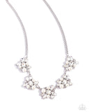 HEIRESS of Them All - White Necklace - Paparazzi Accessories Necklace FS-Bedazzle Me Pretty Mobile Fashion Boutique