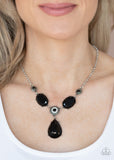 Heirloom Hideaway - Black Necklace - Paparazzi Accessories Necklace Bedazzle Me Pretty Mobile Fashion Boutique