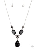 Heirloom Hideaway - Black Necklace - Paparazzi Accessories Necklace Bedazzle Me Pretty Mobile Fashion Boutique