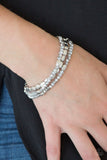 Hello Beautiful - Silver Bracelet - Paparazzi Accessories Bracelet Bedazzle Me Pretty Mobile Fashion Boutique