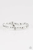 Hello Beautiful - White Bracelet - Paparazzi Accessories Bracelet Bedazzle Me Pretty Mobile Fashion Boutique