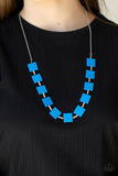 Hello, Material Girl - Blue Necklace - Paparazzi Accessories Necklace Bedazzle Me Pretty Mobile Fashion Boutique