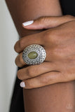 Hello, Sunshine - Green Ring - Paparazzi Accessories Ring Bedazzle Me Pretty Mobile Fashion Boutique