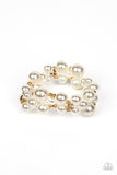 Her Serene Highness - Gold Bracelet - Paparazzi Accessories Bracelet Bedazzle Me Pretty Mobile Fashion Boutique