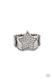 Here Come The Fireworks - Black Ring - Paparazzi Accessories Ring Bedazzle Me Pretty Mobile Fashion Boutique