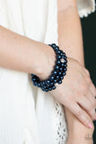 Here Comes The Heiress - Blue Bracelet - Paparazzi Accessories Bracelet Bedazzle Me Pretty Mobile Fashion Boutique