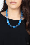 Here Today, GONDOLA Tomorrow - Blue Necklace - Paparazzi Accessories Necklace Bedazzle Me Pretty Mobile Fashion Boutique