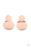 Here Today, GONG Tomorrow - Copper Post Earrings - Paparazzi Accessories Post Earrings Bedazzle Me Pretty Mobile Fashion Boutique