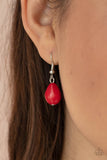 Here Today, PATAGONIA Tomorrow - Red Necklace - Paparazzi Accessories Necklace Bedazzle Me Pretty Mobile Fashion Boutique
