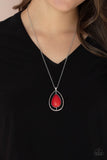 Here Today, PATAGONIA Tomorrow - Red Necklace - Paparazzi Accessories Necklace Bedazzle Me Pretty Mobile Fashion Boutique