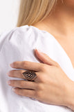 Hey, Hot STUD! - Copper Ring - Paparazzi Accessories Ring Bedazzle Me Pretty Mobile Fashion Boutique