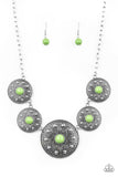 Hey, SOL Sister - Green Necklace - Paparazzi Accessories Necklace Bedazzle Me Pretty Mobile Fashion Boutique