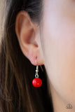 Hey, SOL Sister - Red Necklace - Paparazzi Accessories Necklace Bedazzle Me Pretty Mobile Fashion Boutique