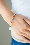 Hibiscus Hipster - Blue Bracelet - Paparazzi Accessories Bracelet Bedazzle Me Pretty Mobile Fashion Boutique