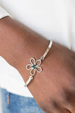 Hibiscus Hipster - Green Bracelet - Paparazzi Accessories Bracelet Bedazzle Me Pretty Mobile Fashion Boutique