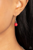 Hidden Dune - Red Necklace - Paparazzi Accessories Necklace Bedazzle Me Pretty Mobile Fashion Boutique