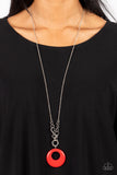 Hidden Dune - Red Necklace - Paparazzi Accessories Necklace Bedazzle Me Pretty Mobile Fashion Boutique
