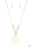 Hidden Dune - White Necklace - Paparazzi Accessories Necklace Bedazzle Me Pretty Mobile Fashion Boutique