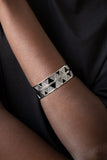 Hidden Glyphs - Black Bracelet - Paparazzi Accessories Bracelet Bedazzle Me Pretty Mobile Fashion Boutique