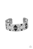 Hidden Glyphs - Black Bracelet - Paparazzi Accessories Bracelet Bedazzle Me Pretty Mobile Fashion Boutique