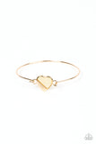 Hidden Intentions - Gold Bracelet - Paparazzi Accessories Bracelet Bedazzle Me Pretty Mobile Fashion Boutique