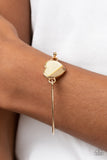 Hidden Intentions - Gold Bracelet - Paparazzi Accessories Bracelet Bedazzle Me Pretty Mobile Fashion Boutique