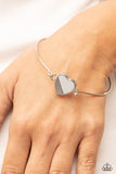 Hidden Intentions - White Bracelet - Paparazzi Accessories Bracelet Bedazzle Me Pretty Mobile Fashion Boutique