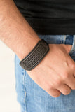Hidden Ruins - Black Bracelet - Paparazzi Accessories Bracelet Bedazzle Me Pretty Mobile Fashion Boutique