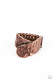 Hidden Troves - Copper Ring - Paparazzi Accessories Ring Bedazzle Me Pretty Mobile Fashion Boutique