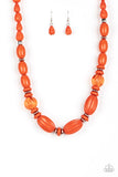High Alert - Orange Necklace - Paparazzi Accessories Necklace Bedazzle Me Pretty Mobile Fashion Boutique
