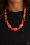 High Alert - Orange Necklace - Paparazzi Accessories Necklace Bedazzle Me Pretty Mobile Fashion Boutique