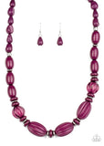 High Alert - Purple Necklace - Paparazzi Accessories Necklace Bedazzle Me Pretty Mobile Fashion Boutique